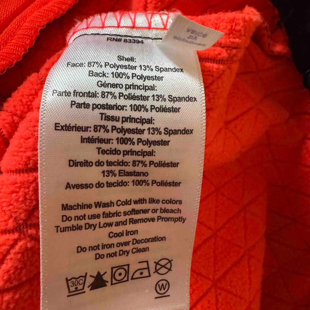 Asics Soft Shell Track Jacket Gray With Orange Li… - image 5